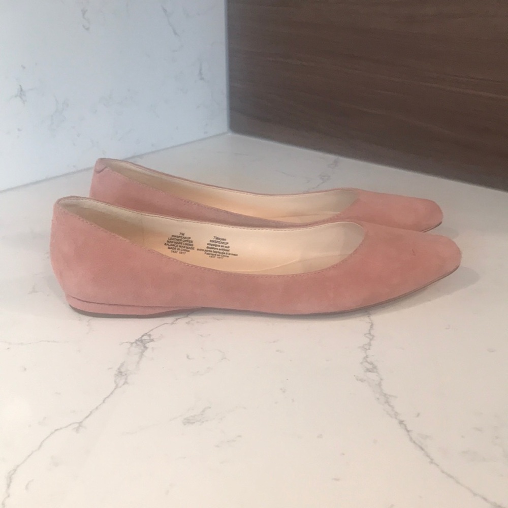 BN Nine West “Speakup” Suede Blush Flats